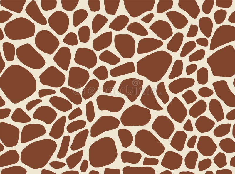 Abstract Giraffe Seamless Pattern. Animal Skin Texture, Cute Modern  Geometric Background, Brown Spots Art Print Stock Vector - Illustration of  animal, material: 197043576