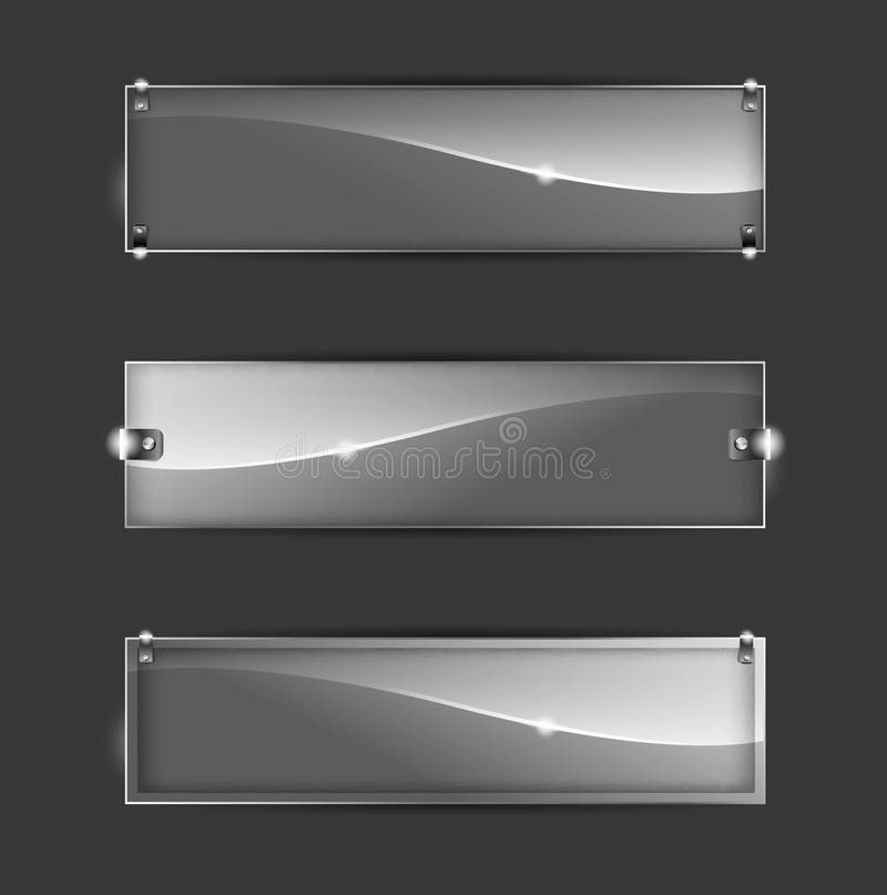 Abstract glass banner