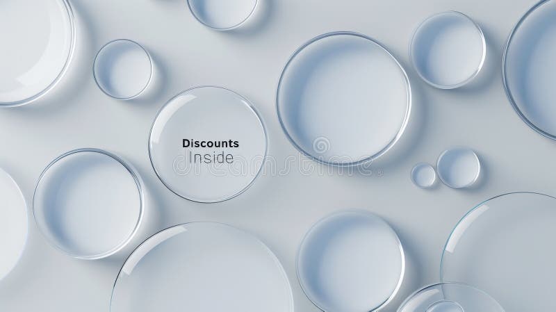 Abstract glass bubbles with text overlay royalty free stock images