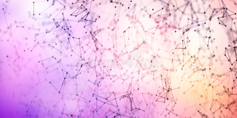 Abstract global network connections with points and lines. Wireframe of network communications royalty free illustration