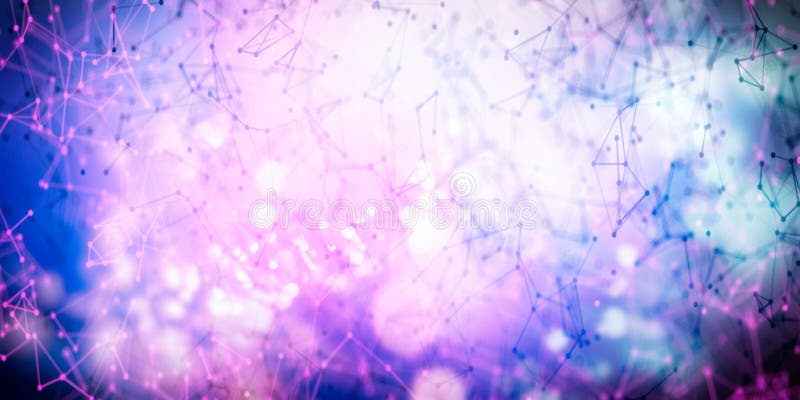 Abstract global network connections with points and lines. Wireframe of network communications royalty free illustration