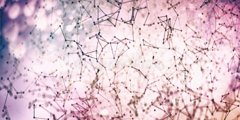 Abstract global network connections with points and lines. Wireframe of network communications royalty free illustration
