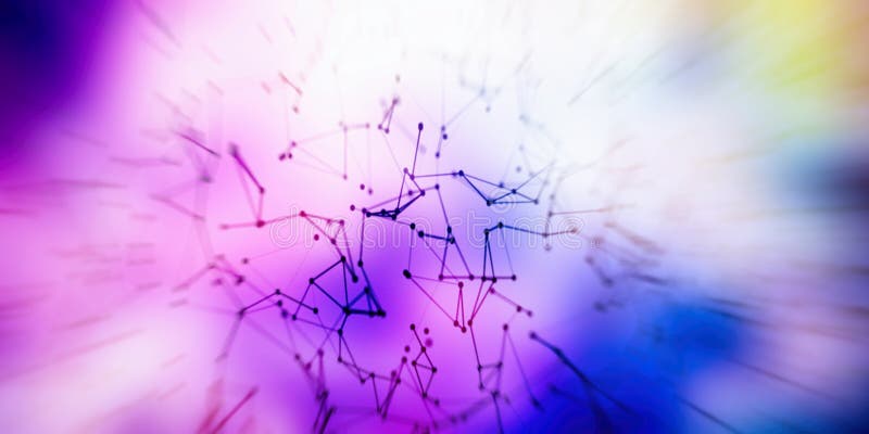 Abstract global network connections with points and lines. Wireframe of network communications vector illustration