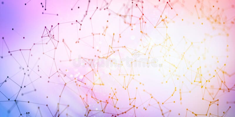 Abstract global network connections with points and lines. Wireframe of network communications vector illustration