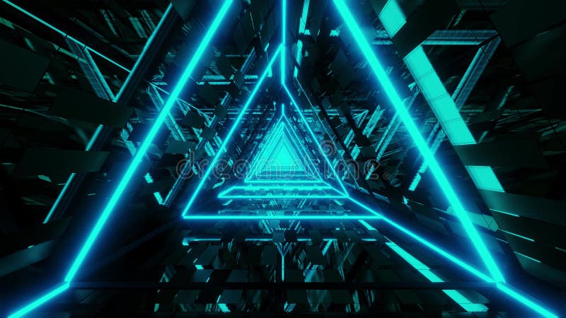 Abstract Glowing Blue Triangle Wireframe Background Walpaper 3d ...