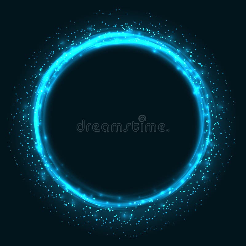Abstract glowing circle background stock illustration