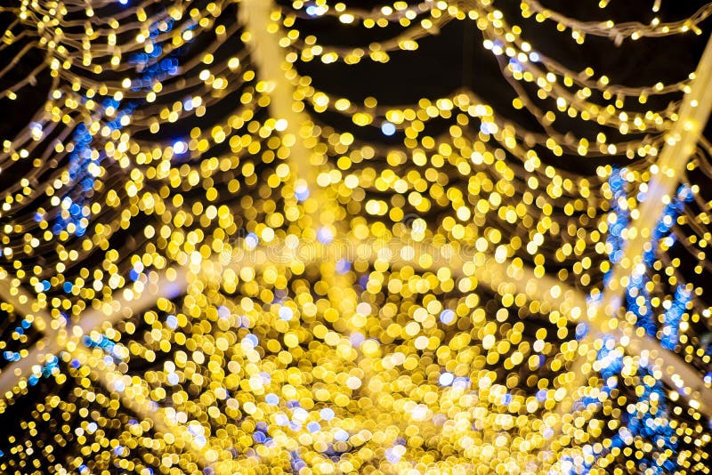 Abstract glowing circles in defocus stock image