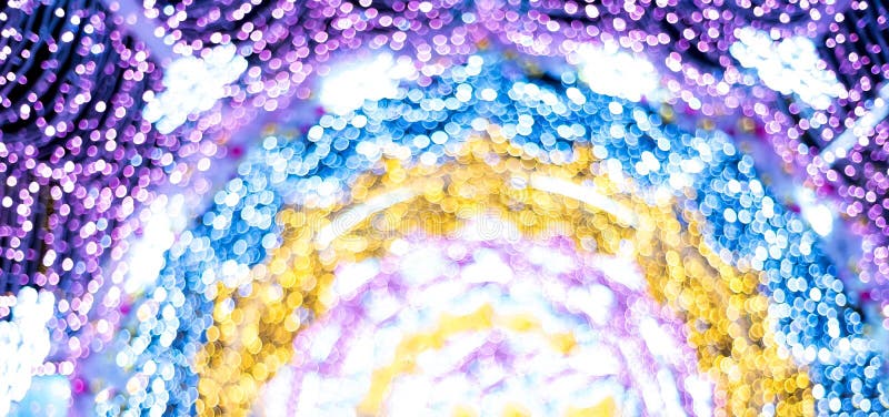 Abstract glowing circles in defocus stock photos
