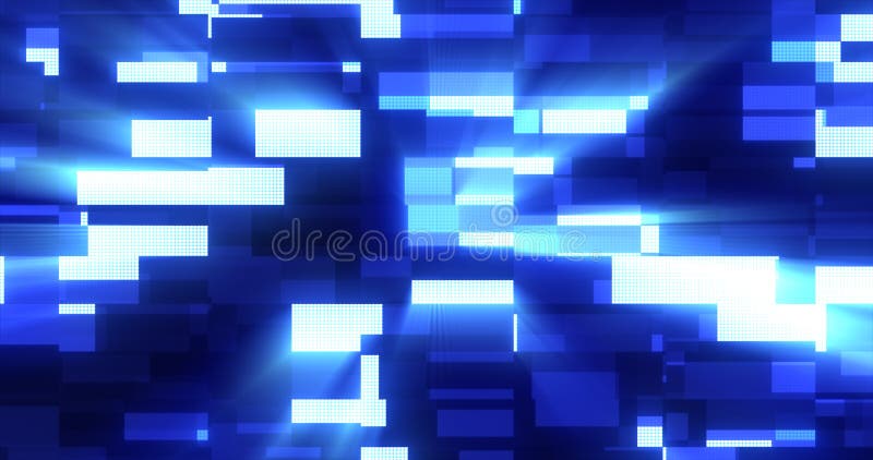 Abstract glowing light blue futuristic energy lines and stripes rectangular magic hi-tech flying horizontally. Abstract background stock illustration