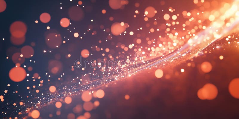 Abstract glowing particles creating a mesmerizing background with vibrant colors and depth stock photos