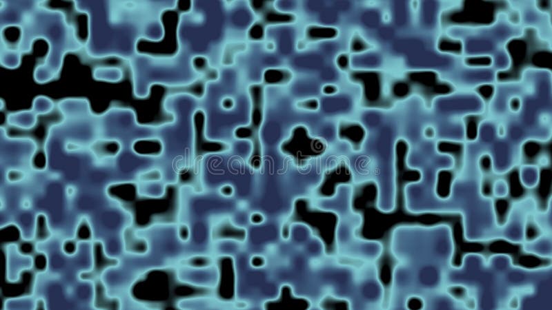 Abstract glowing pattern with neon light effect and organic shapes in blue and black tones stock image