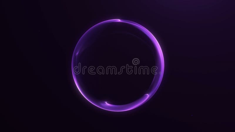 Abstract glowing purple ring with smooth energy swirl and digital aura. Perfect for sci-fi visuals, cosmic art, UI design, or stock photo