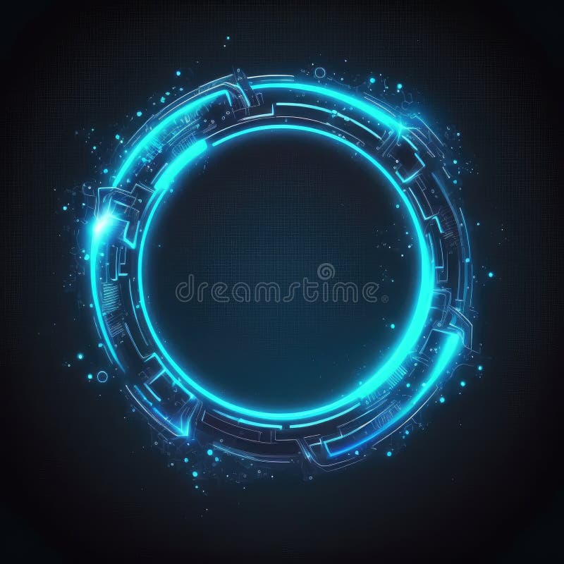 Abstract of glowing scifi futuristic circle in HUD head-up cyber concept. vector illustration