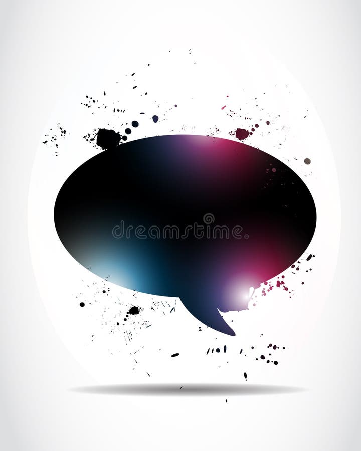 Abstract glowing speech bubble royalty free illustration