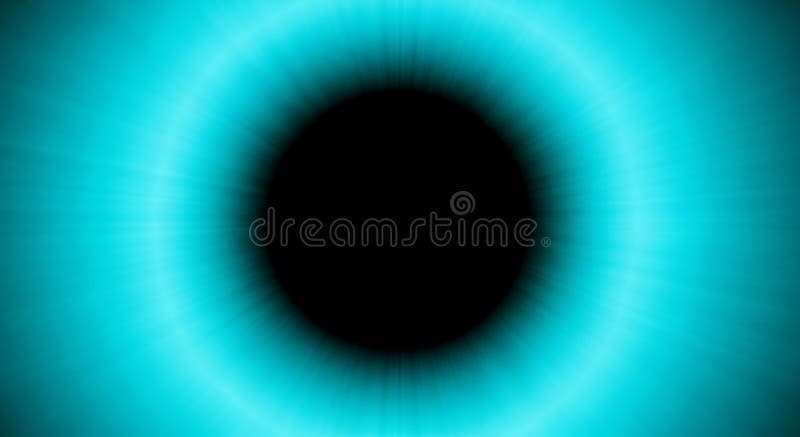 Abstract glowing teal oval portal with black center vector illustration