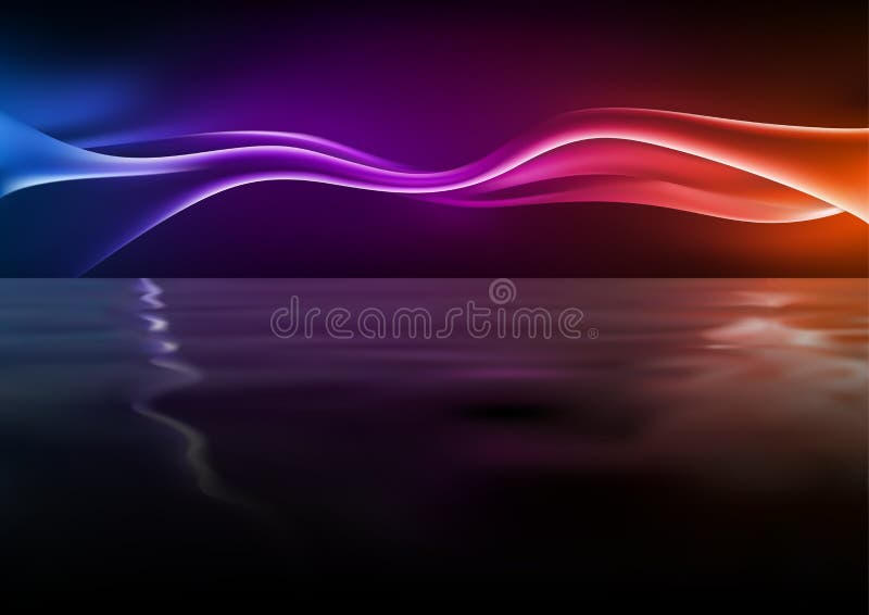Abstract Glowing Waves royalty free illustration