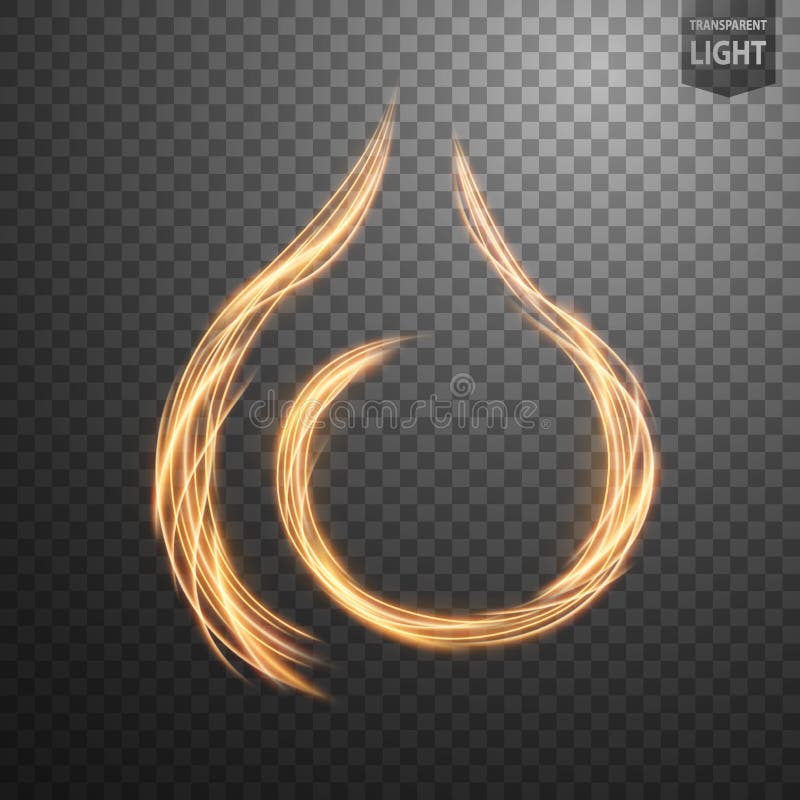 Abstract Gold Fire Line of Light with a Transparent Background, Isolated  and Easy To Edit Stock Vector - Illustration of flame, lens: 227925126