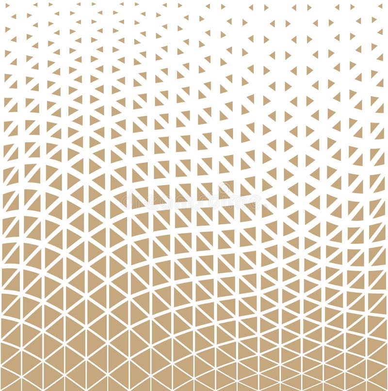 Abstract gold geometric triangle design halftone pattern background. Vector abstract seamless pattern vectors