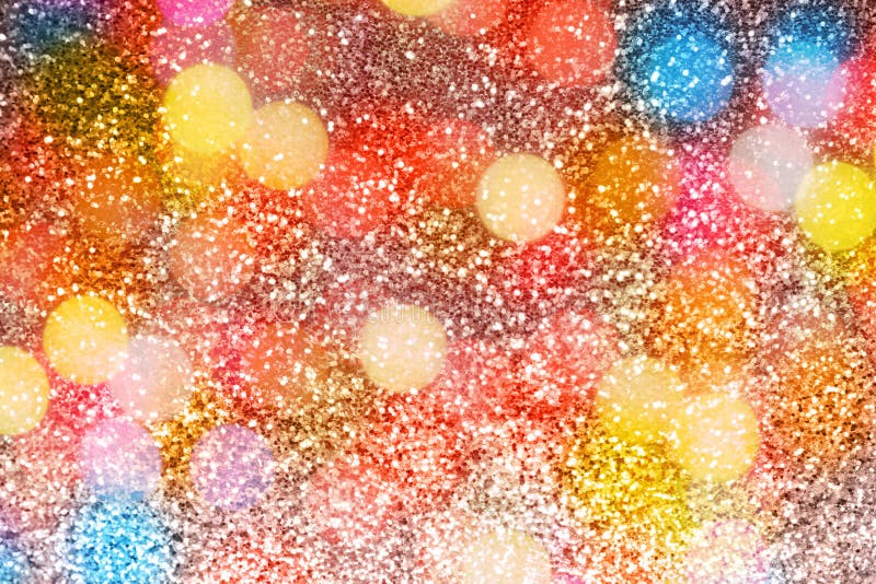 Abstract Rainbow Gold Glitter Background Stock Illustration
