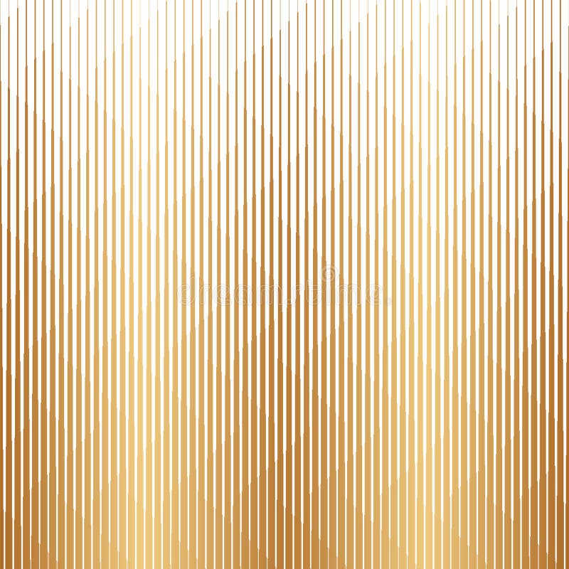 Abstract gold halftone pattern. Faded gradient line. Repeated intricate geometric border. Fading golden lines. Repeating geometry stock illustration