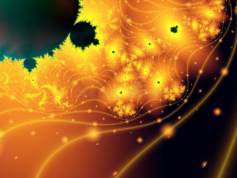 Abstract gold space scene stock illustration Abstract gold space scene stock illustration