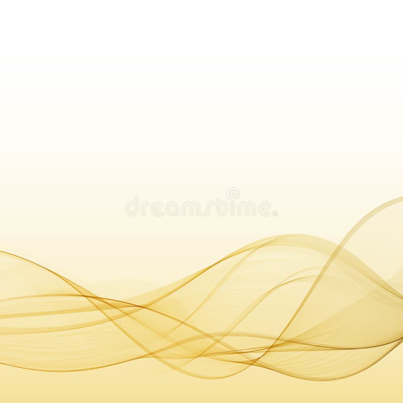 Abstract gold wavy on white background with golden color smooth curves wave lines for luxury background vector illustration