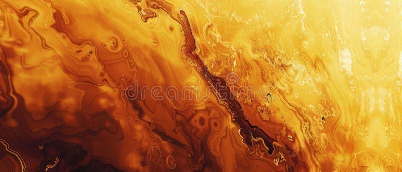 Abstract Golden Fluid Art Texture royaltyfri illustrationer