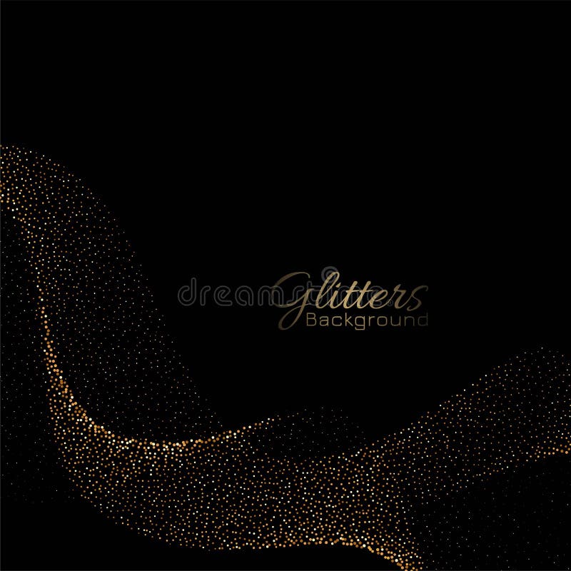 Abstract Golden Glitters Background Stock Vector Illustration of flow