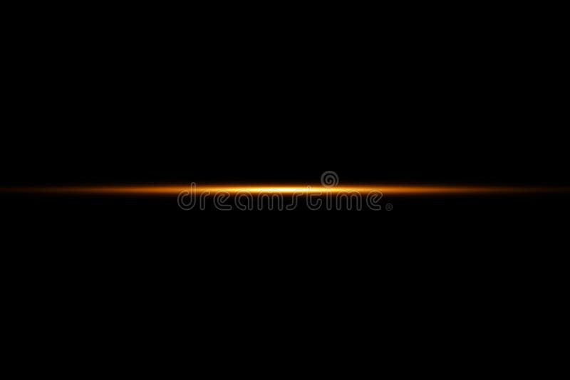 Abstract golden lights lines on black background vector illustration. A bright flash of light on the line