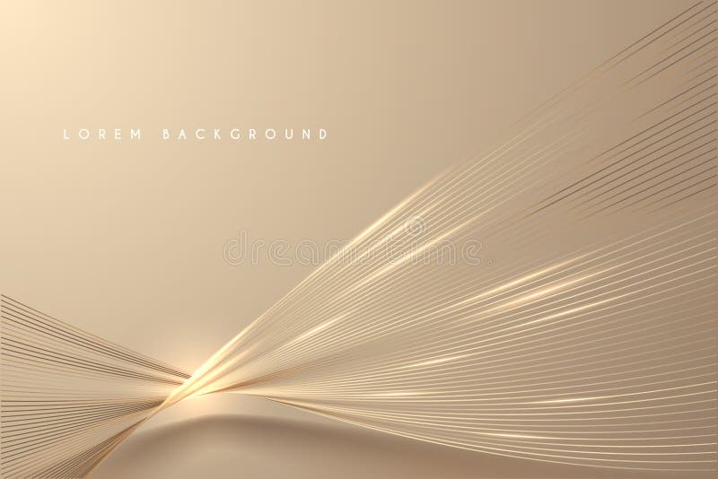 Abstracte achtergrond van gouden lichtdraden vector illustratie