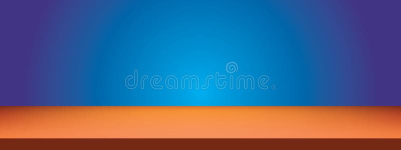 Abstract Gradient of Dark Blue Background with Orange Table Design