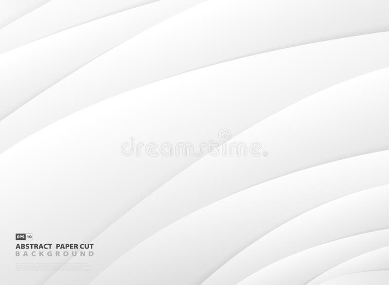 Abstract gradient gray and white stripe line pattern design background. vector eps10 stock illustration