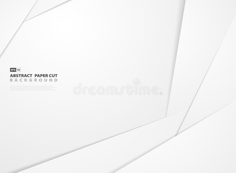Abstract gradient white paper cut shape pattern design background vector illustration Abstract gradient white paper cut shape pattern design background vector illustration