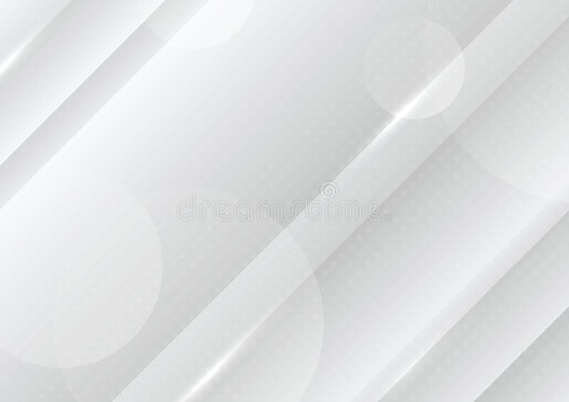 Abstract gradient white template with geometric halftone decorative background. Well organized files with grouping of layers. stock illustration
