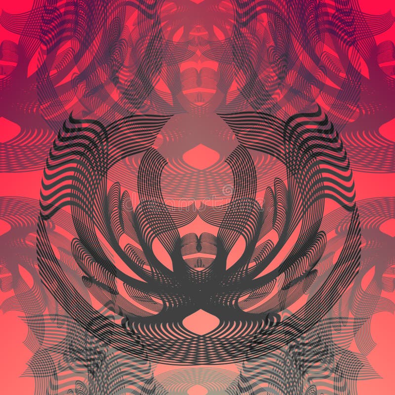 Abstract graphic background with a transparency effect. This is a Circular lines abstract background with a transparency effect. useful in various sectors like print, textiles, visual media.