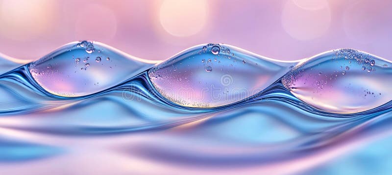 Abstract Graphical Elements, Gently Flowing Patterns, Vibrant Colors, Ethereal Glowing Light, Bokeh vector illustration
