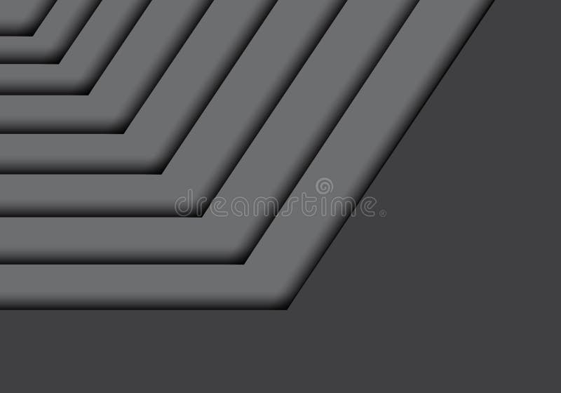 Abstract gray arrow blank space for text place design modern futuristic creative idea background vector. royalty free illustration