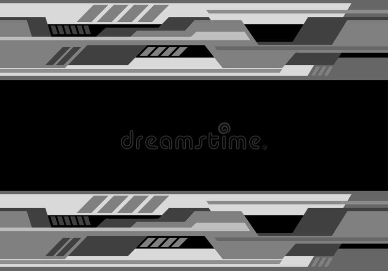 Abstract gray black futuristic technology design modern background vector royalty free illustration