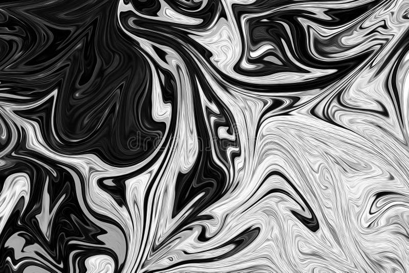 Abstract Gray Black and White Marble Ink Pattern Background. Liquify