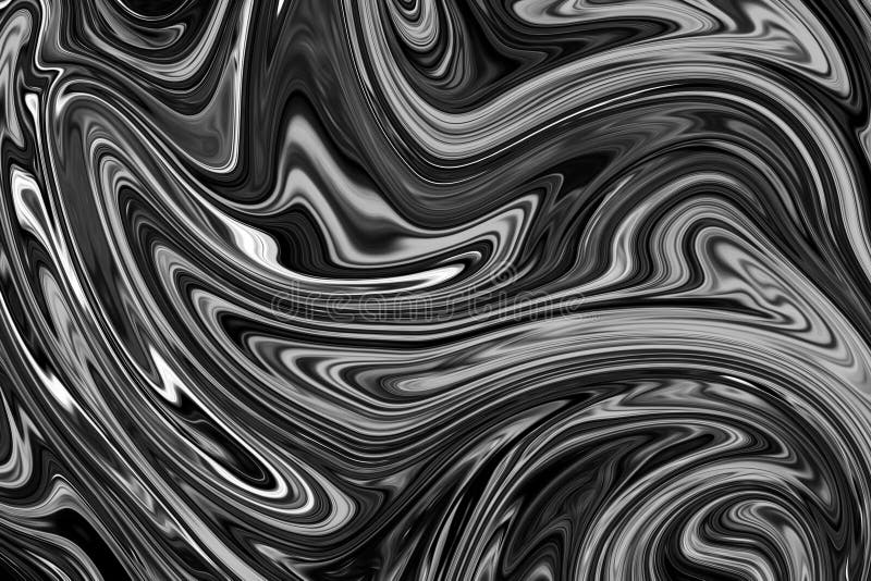 Abstract Gray Black and White Marble Ink Pattern Background. Liquify