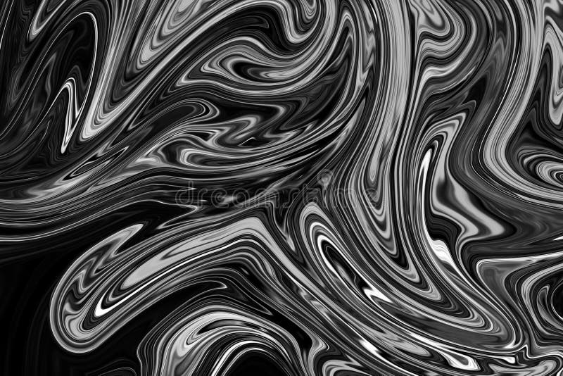 Abstract Gray Black and White Marble Ink Pattern Background. Liquify