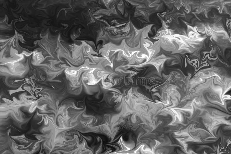 Abstract Gray Black and White Marble Ink Pattern Background. Liquify