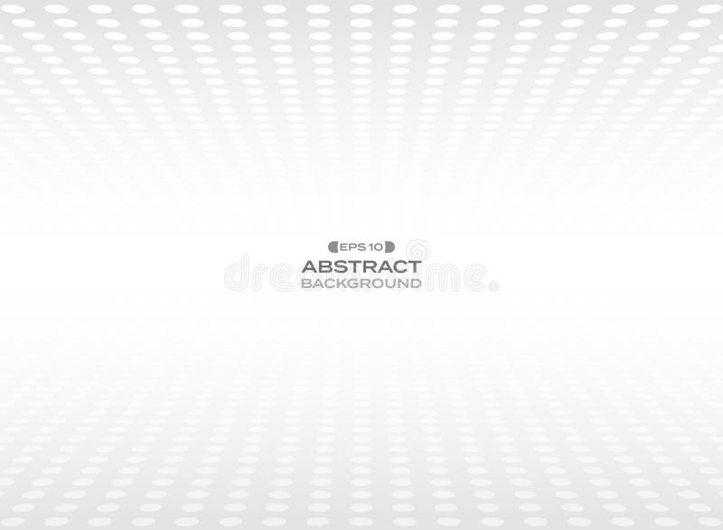 Abstract of gray dot patterns in perspective view background royalty free illustration