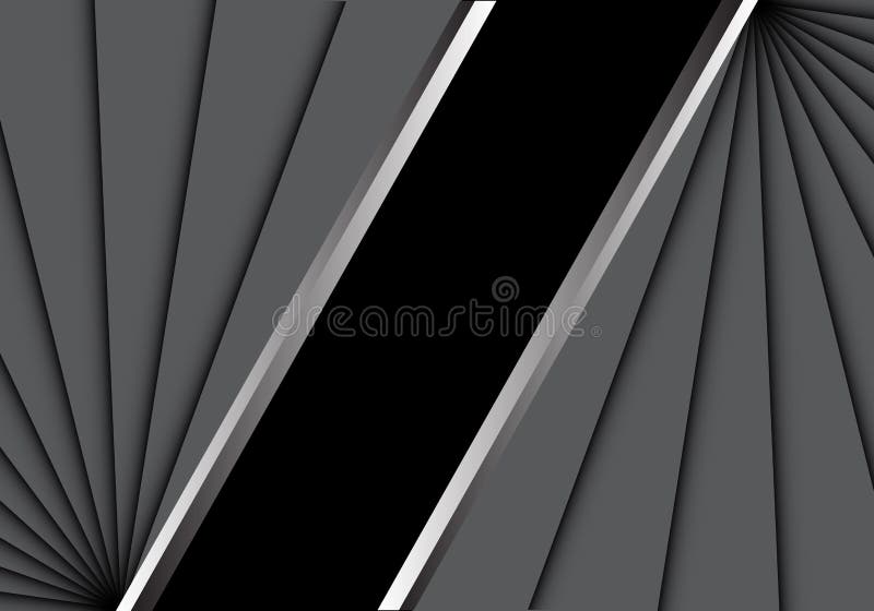 Abstract gray overlab on black blank space center for text place design modern creative background vector stock illustration
