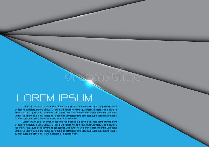 Abstract gray overlap blue blank space for text place design modern futuristic creative background vector royalty free illustration