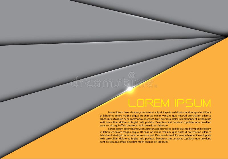Abstract gray overlap yellow blank space for text place design modern futuristic creative background vector vector illustration
