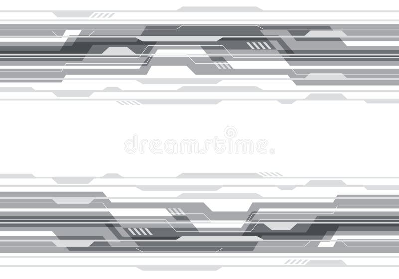 Abstract gray polygon futuristic technology on white blank space for text place design background vector stock illustration