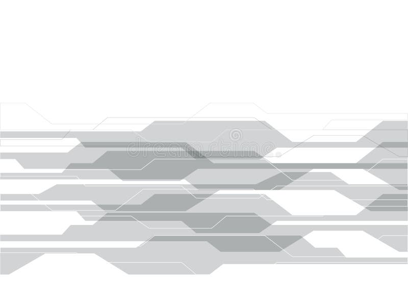 Abstract gray polygon technology on white design modern futuristic background vector stock illustration