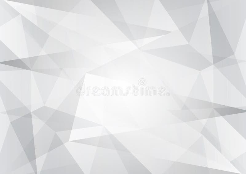 Abstract gray and white color low poly, vector background, geometric illustration with gradient Triangular for your business desig stock illustration