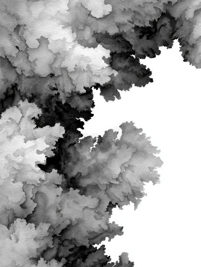 Abstract Grayscale Cloud Texture Background royalty free illustration
